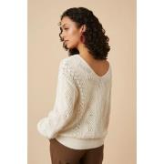 Des Petits Hauts V-neck Knitwear Beige, Dam