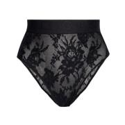 Dolce & Gabbana Svarta Spets Högmidjade Briefs Black, Dam