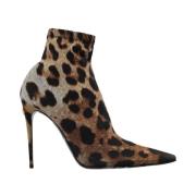 Dolce & Gabbana Leopard Print Lollo Pumps med Strumpa Brown, Dam