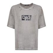 Dolce & Gabbana Grön Militärstil T-shirt för Män Gray, Herr