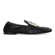 Dolce & Gabbana Glittrande Loafers Black, Dam