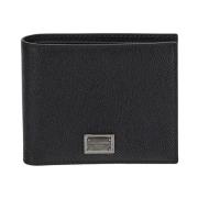 Dolce & Gabbana Stilren Bi-fold Plånbok med Myntfack Black, Herr