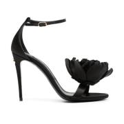 Dolce & Gabbana Svarta Sandaler med 10,5 cm Klack Black, Dam