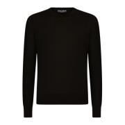 Dolce & Gabbana Svarta Dolce Gabbana Sweaters Black, Herr