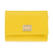 Dolce & Gabbana Läderplånbok med logotyp Yellow, Dam