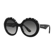 Dolce & Gabbana Snygga Zebrato Solglasögon med Grå Gradientglas Black,...
