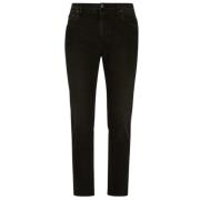 Dolce & Gabbana Modernt Svarta Tapered Jeans Black, Herr