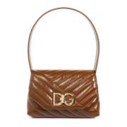 Dolce & Gabbana Axelväska med logotyp Brown, Dam