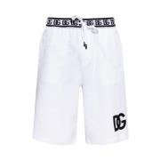 Dolce & Gabbana Avslappnade vita shorts med dragsko i midjan White, He...