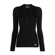 Dolce & Gabbana Svarta Tröjor - Stilfull Kollektion Black, Dam