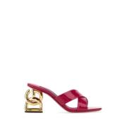 Dolce & Gabbana Höj din sko-spel med Tyrian Purple Läder Mules Purple,...