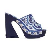 Dolce & Gabbana Stiliga klackmules Blue, Dam