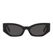 Dolce & Gabbana Tidlösa Cat-Eye Solglasögon med Mörkbruna Linser Black...