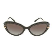 Dolce & Gabbana Pliss Cat Eye Solglasögon Black, Dam