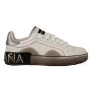 Dolce & Gabbana Ikoniska Lädersneakers för modeframåt kvinnor White, D...