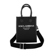 Dolce & Gabbana Läder Axelväska Black, Herr
