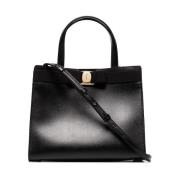 Salvatore Ferragamo Handväska med rosett Black, Dam