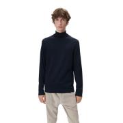 Drykorn Navy Wool Turtleneck Sweater Blue, Herr
