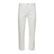 Jil Sander Premium Vita Straight Jeans för Män White, Herr
