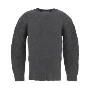 Jil Sander Rundhalsad Pullover Gray, Dam