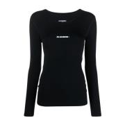 Jil Sander Svarta T-shirts Polos för Kvinnor Black, Dam