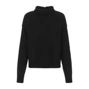 Jil Sander Svart Oversize Cashmere Tröja Black, Dam