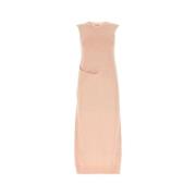 Jil Sander Pastellrosa Japansk Bomull Midi Klänning Pink, Dam