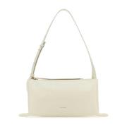 Jil Sander Ivory Läder Empire Axelväska White, Dam