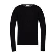 Jil Sander Stickade plagg med rund hals Black, Herr