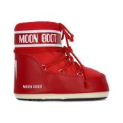 Moon Boot Röda Tech Tyg Snöskor Red, Dam