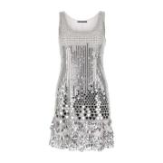 Alberta Ferretti Silver paljetter miniklänning Gray, Dam