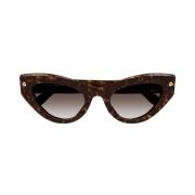 Alexander McQueen Ikoniska solglasögon - Cat-Eye stil Brown, Dam