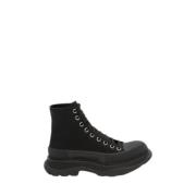Alexander McQueen Svarta Rising Lacers Oversize Sneakers Black, Dam