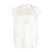 Alexander McQueen Elegant Ivoar Silkeskjorta White, Dam