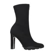 Alexander McQueen Ankelboots i tyg Black, Dam