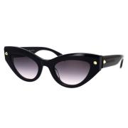 Alexander McQueen Studded Cat-Eye Solglasögon Black, Dam