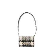 Alexander McQueen Fringes Tweed Axelremsväska Multicolor, Dam