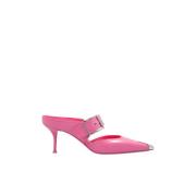 Alexander McQueen Rosa Klack Slides Pink, Dam