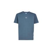 C.p. Company Orion Blue Kortärmad T-shirt - Herr Blue, Herr