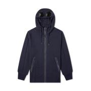 C.p. Company Diagonal Fleece Goggle Hoodie Style: Cmss082A 888 Blue, H...