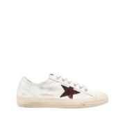 Golden Goose V-Star 2 Calf Blanco Estrella Glitter Sneakers White, Dam