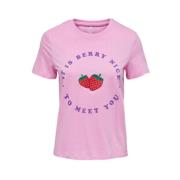Only Stilren T-Shirt för Män Pink, Dam