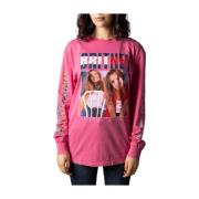 Tommy Jeans Long Sleeve Tops Pink, Dam