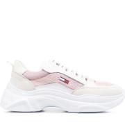 Tommy Jeans Rosa Läder Sneakers för Kvinnor Pink, Dam