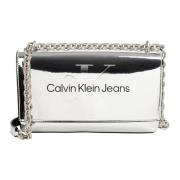 Calvin Klein Jeans Justerbar axelväska - Enkel design Gray, Dam