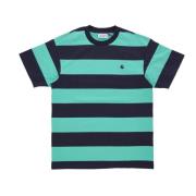 Carhartt Wip Streetwear T-Shirts i Mörkblå/Aqua Grön Blue, Herr