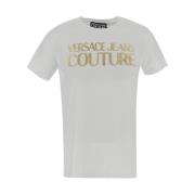 Versace Jeans Couture Blankt Logo Print T-Shirt White, Dam
