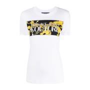 Versace Jeans Couture Vit Dam T-Shirt - Aw23 Kollektion White, Dam