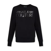 Versace Jeans Couture Logo Crewneck Sweatshirt Svart Silver Grafisk Bl...