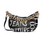Versace Jeans Couture Svart Logo Couture Handväska för Kvinnor Black, ...